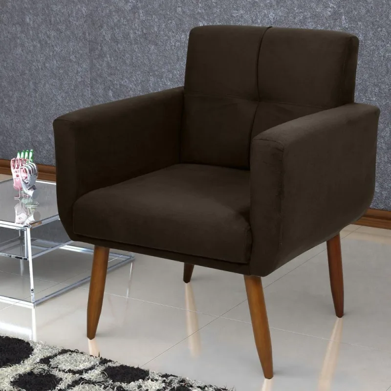 Poltrona Savana Reclinável Suede Marrom Matrix - matrix - Agro