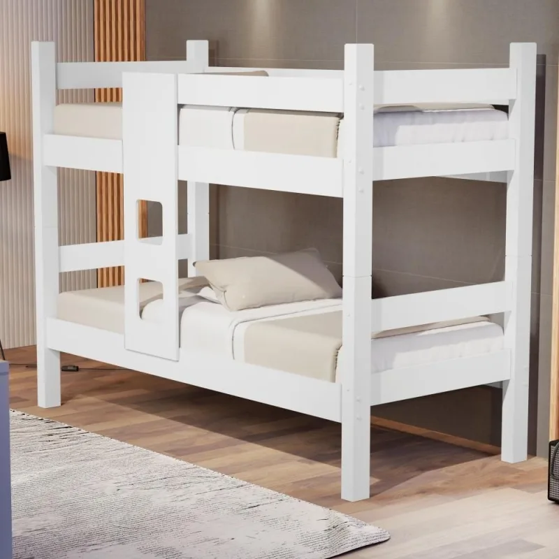 Beliche Solteiro Brisa Alta MDF Branco 94CM Cambel Móveis - Cambel Moveis - Móveis