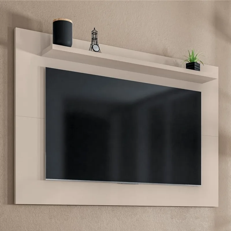 Painel para TV Serra Clara 50" 135CM MDP Off White Casa D Móveis - Casa D Móveis - Agro