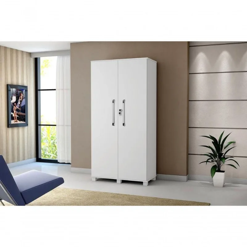 Armário Multiuso Helion Multiuso Apollo 2 Portas 10 Prateleiras MDF 93CM Carmolar Móveis