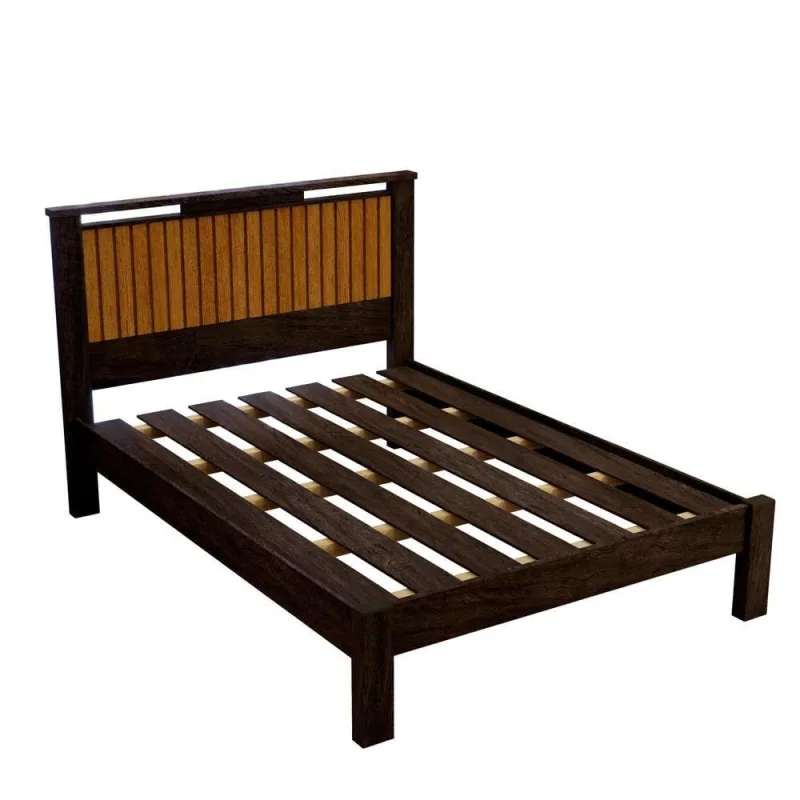 Cama Casal Caio com Painel Aveludado MDF Mocaccino Naturale Casah - Casah - Cama, Mesa E Banho