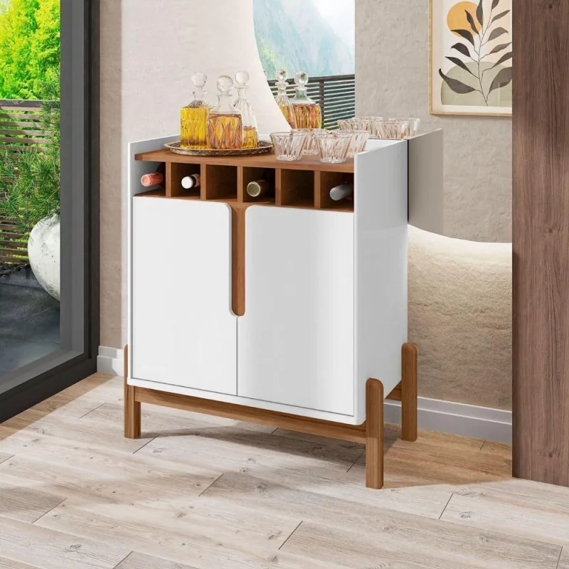 Adega Aquarela 2 Portas 6 Nichos MDP 75CM Branco Casa D - Casa D Móveis - Casa E Construção