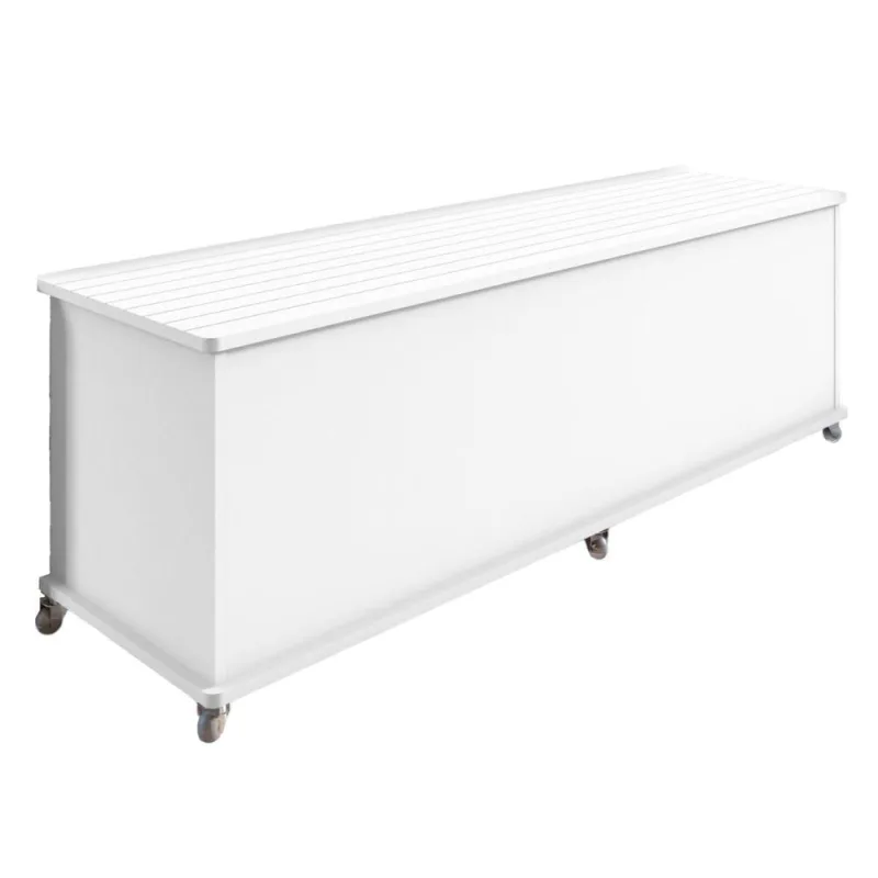 Baú para Quarto Siena 135CM com Estrutura em MDF Branco Casa D Móveis - Casa D Móveis - Móveis