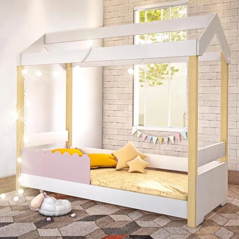 Cama Solteiro com Colchão Maya com LED MDF Branco Divaloto Móveis - OUTRAS - Colchões