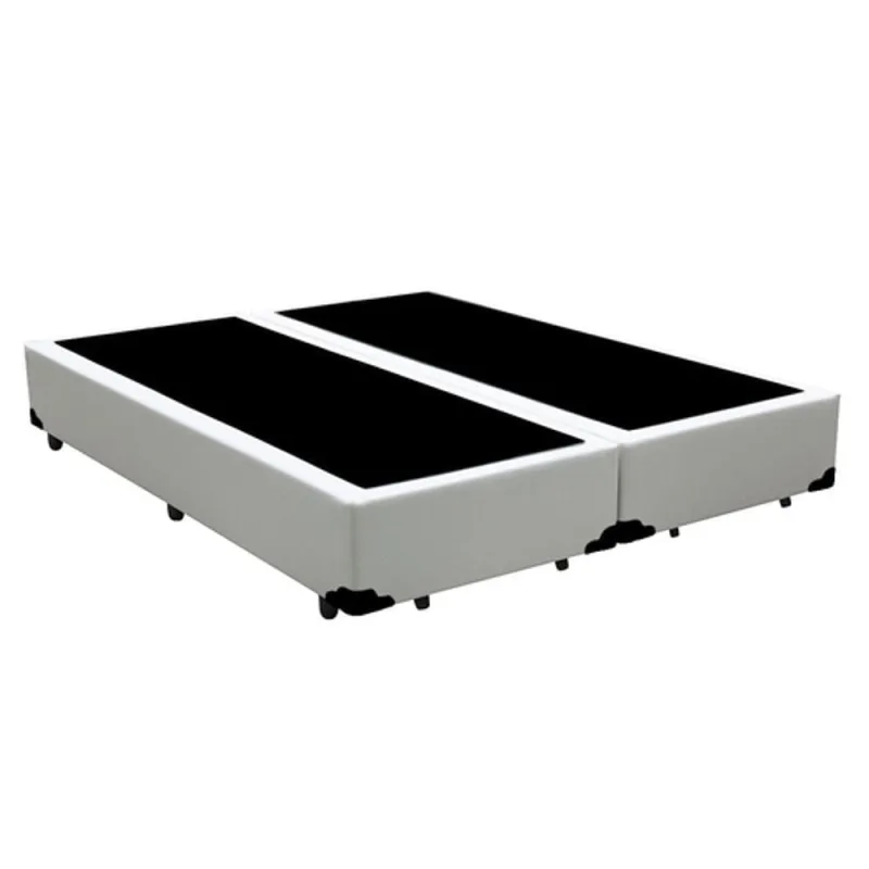 Cama Box Casal 138 Bipartido Bello Box - Tecido Sintético Branco - Bello Box