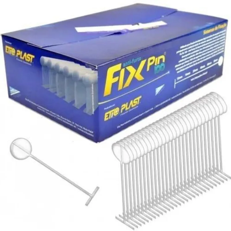 2x Fix Pin 100 Anti-furto 40mm Nacional (pino Tag) Cx 5mil U