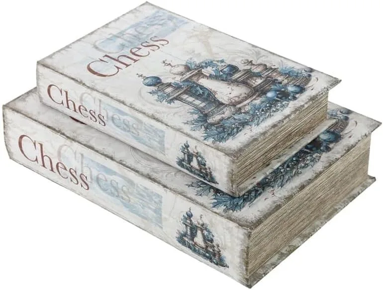 Caixa Livro Chess Mdf P/G - LC - Presentes