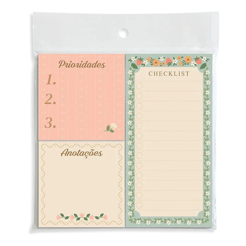 Bloco Anotações Tri Fofo Kit Jolie Cartões Gigantes - LC - Papelaria