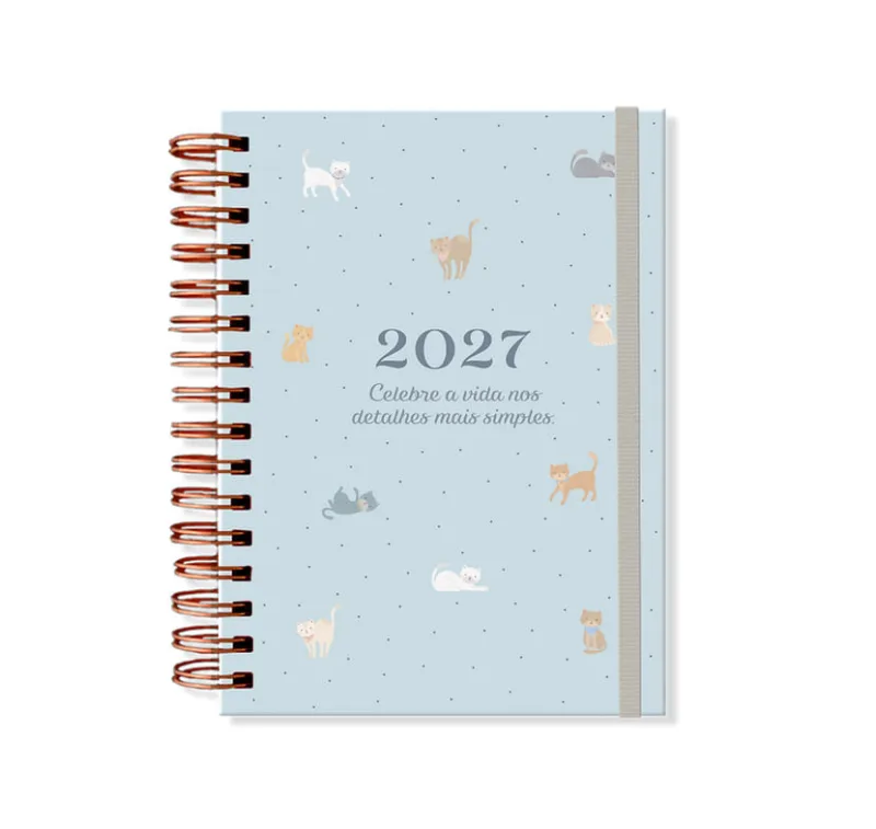 Agenda 2027 Diária Gatos Cartões Gigantes - LC - Papelaria