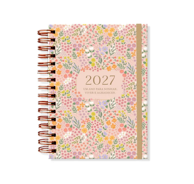 Agenda 2027 Diária Flora Cartões Gigantes - LC - Papelaria