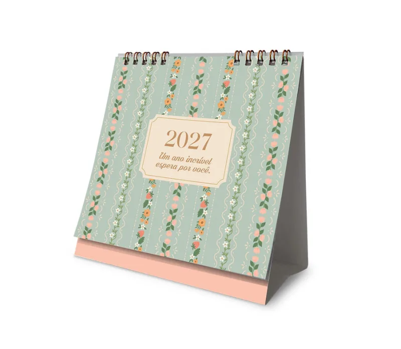 Calendário 2027 Mesa Jolie Cartões Gigantes - LC - Papelaria