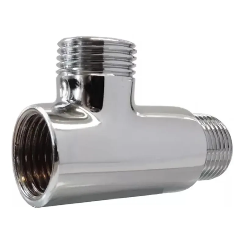 Adaptador Tee T Maquina Lavar Tanque 1/2 X 1/2x3/4 Latão Cro