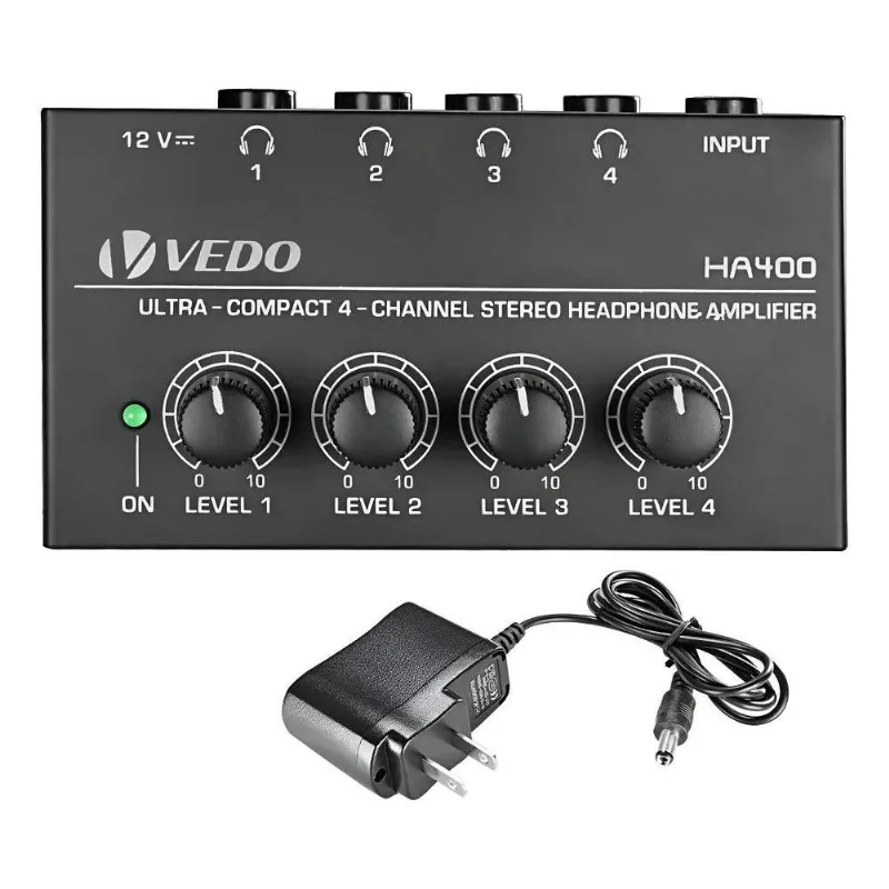 Ha400 Pré-amplificadores Amplificador Fone Ouvido 4 Canais