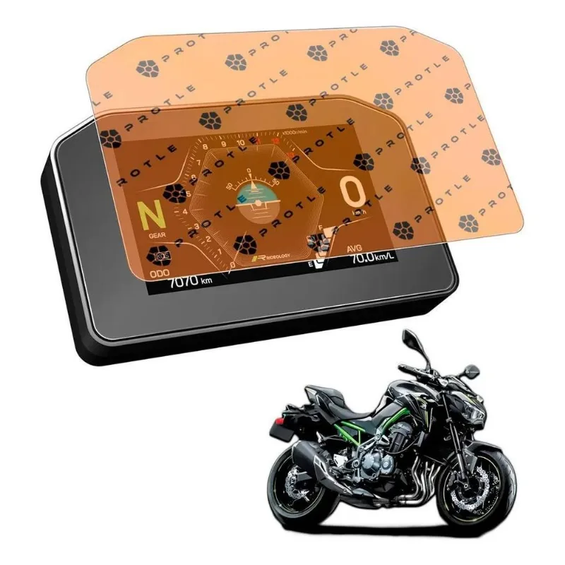 2x Película Protetora Brilho Para Painel Kawasaki Z900 2025