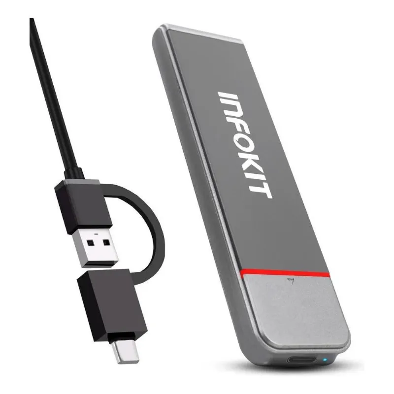5x Case Externa Para Ssd M2 Usb 3.1 Tipo C Nvme Alta Velocid