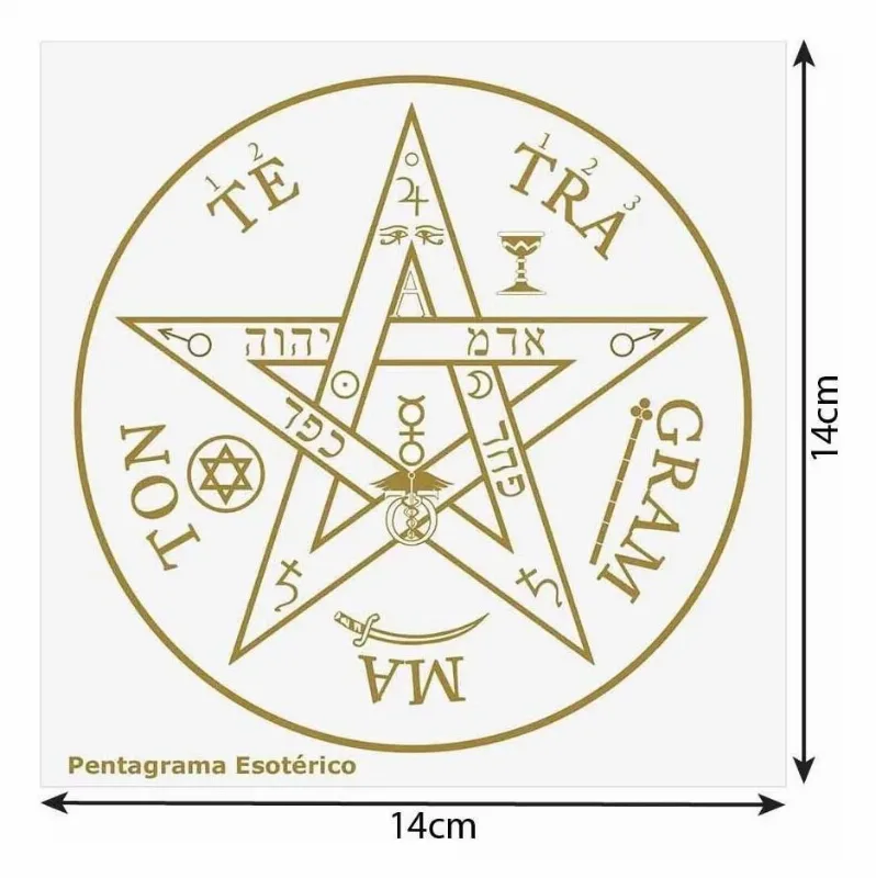 Radiestesia Radiônica - Placa Pentagrama - Ps 1mm 14x14 (cm)