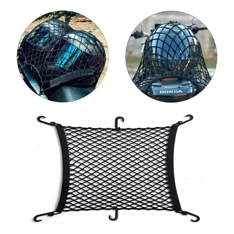 Rede Elastica Aranha Para Moto Bagageiro Capacete Universal