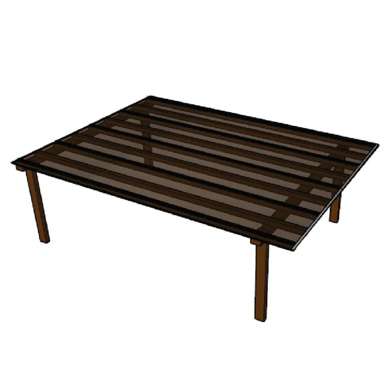 Kit Policarbonato Bronze 4mm 4,00m X 6,00m - Perfis Pretos - OUTRAS - Utilidades Domesticas