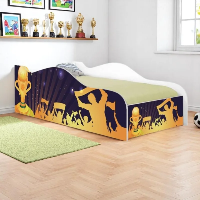 Mini Cama Joy Infantil Glow Campeonato De Futebol Infantil Com Colchão