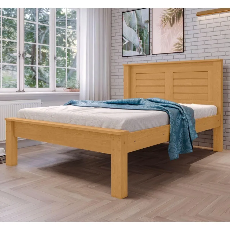 Cama Solteiro Noa com Colchão Naturalle MDF Marrom Framar - Framar - Colchões