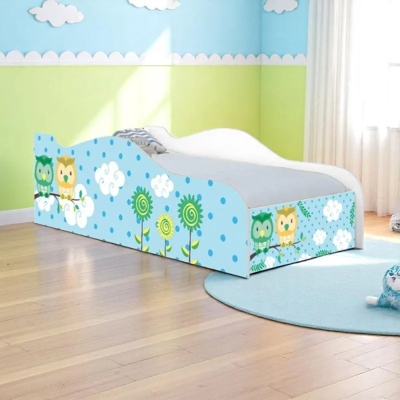 Mini Cama Corujinhas com Colchão MDF Branco Solteiro Casah - Casah - Agro