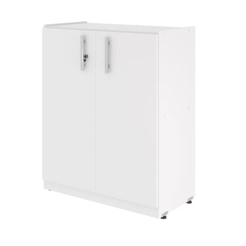 Balcão Balcao com 2 Portas Jorge MDP Branco Plata Móveis - OUTRAS - Móveis