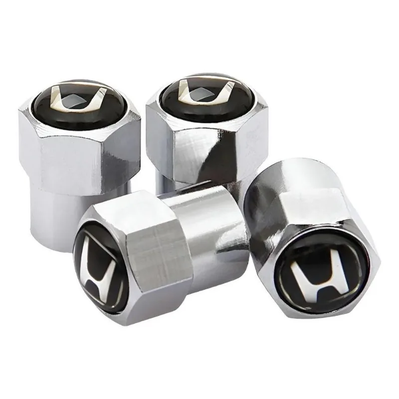 5x Bico Pneu Cromado Pino Válvula Carro Moto Honda Civic Cbr