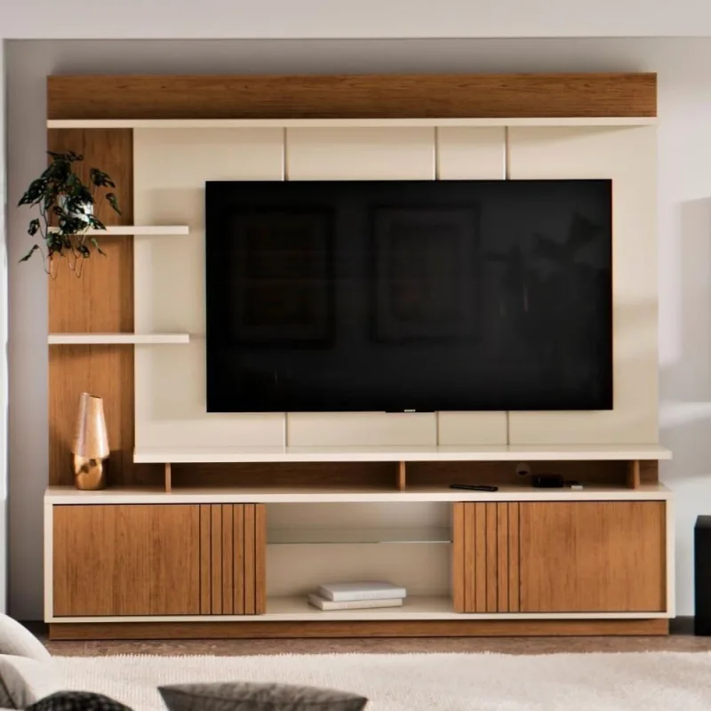 Painel para TV Vinhedos 2.0 75" 200CM MDF-MDP Off White Mais de Casa - OUTRAS - Agro
