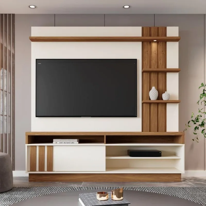 Painel para TV Mariana Até 75 180CM MDF-MDP Amêndoa Casah - Casah - Agro