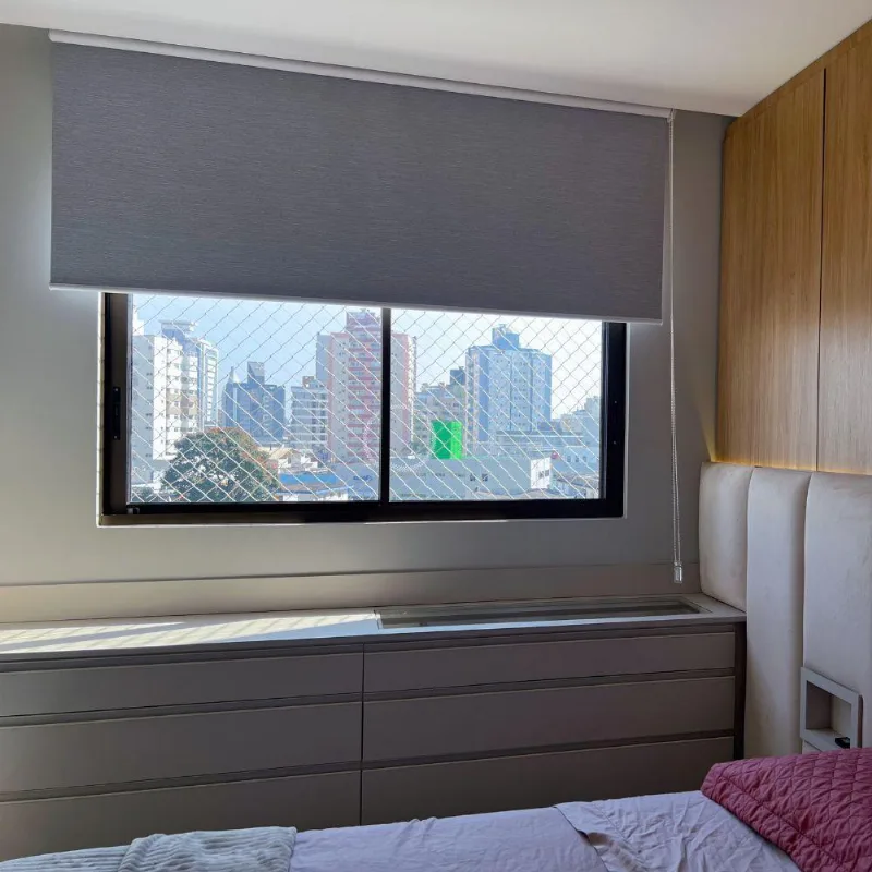 Persiana Rolo Blackout Cinza Napolis - 1,93m X 1,41m Cinza