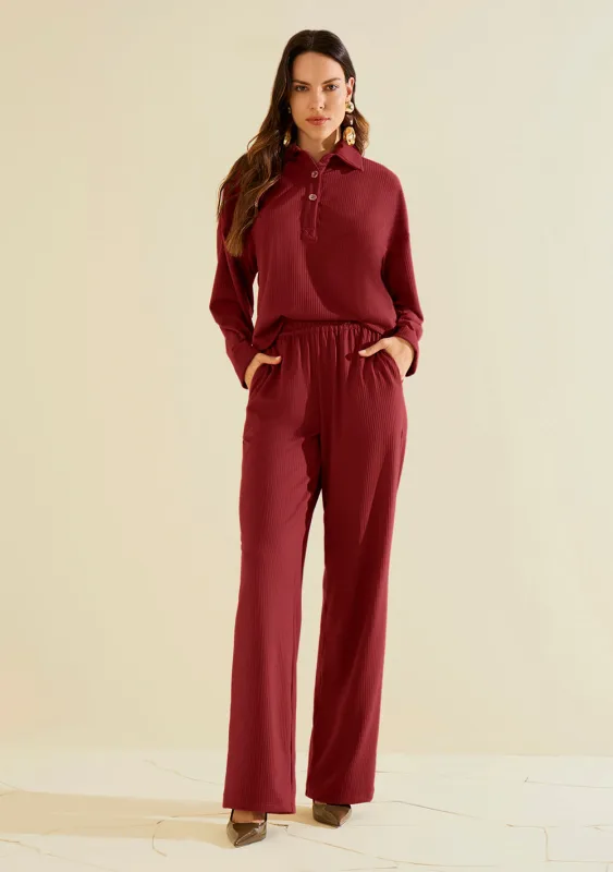 Calça Morena Rosa Reta Alta Bordo - Morena Rosa - Outlet