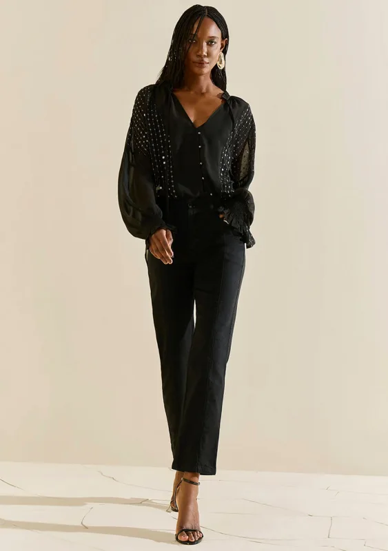 Calça Morena Rosa Skinny Média Preto - Morena Rosa - Outlet