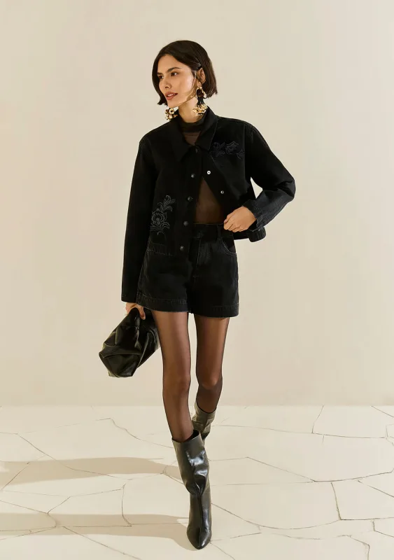 Shorts Morena Rosa Reto Média Preto - Morena Rosa - Outlet