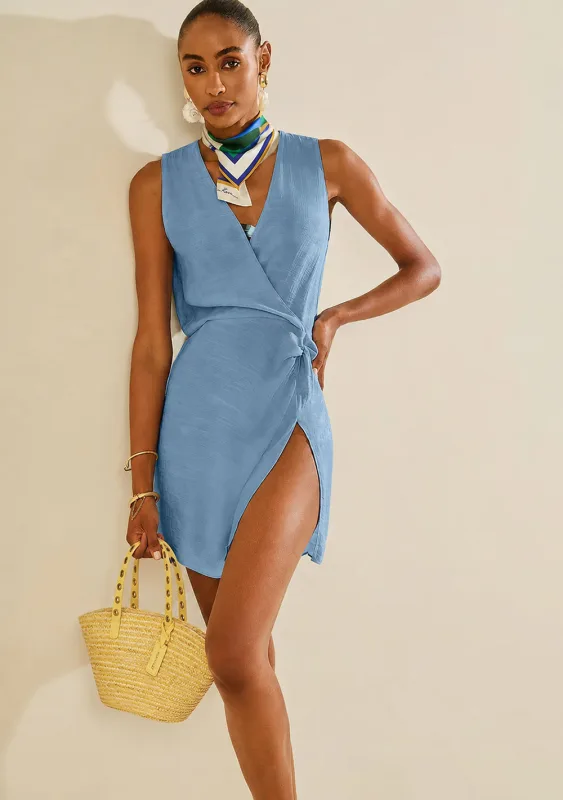 Vestido Curto Enlace Azul - Morena Rosa