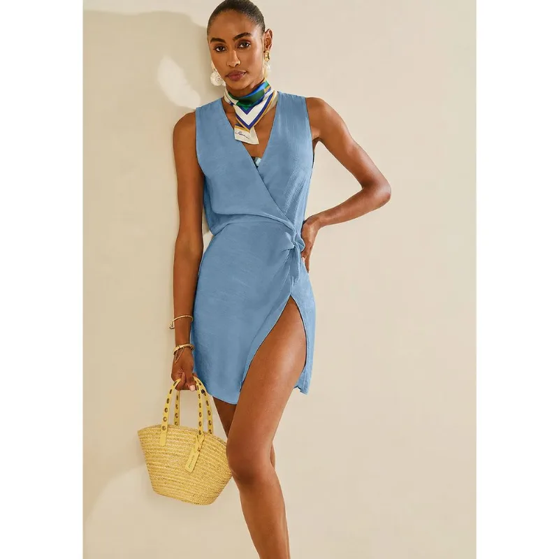 Vestido Curto Enlace Azul Escuro M
