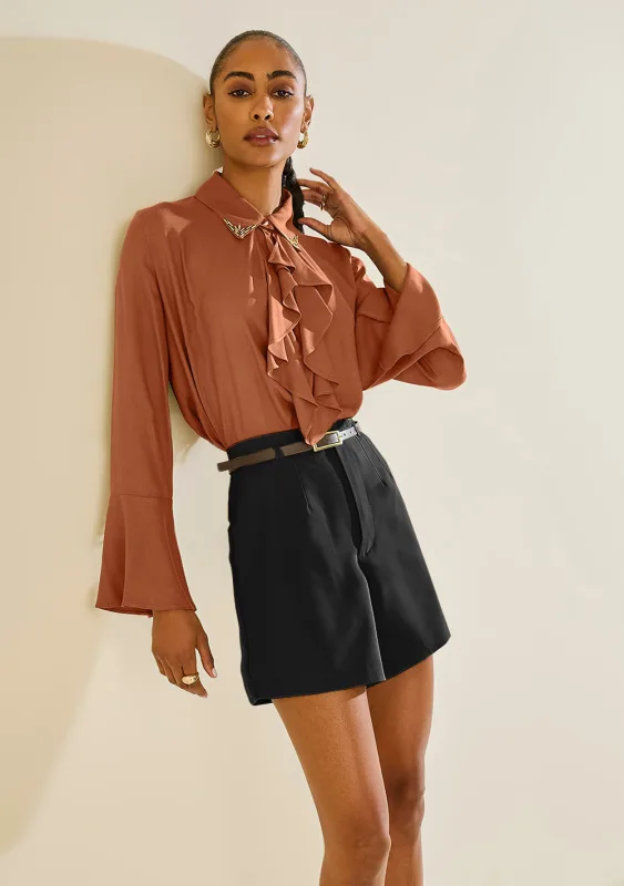 Shorts Morena Rosa Amplo Alta Preto - Morena Rosa