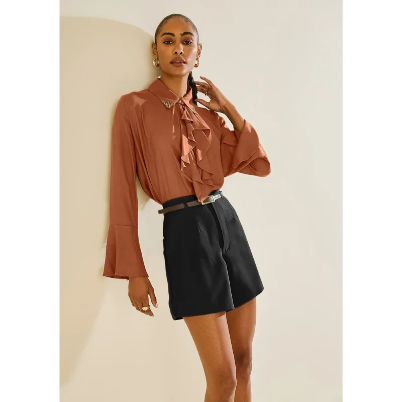 Shorts Morena Rosa Amplo Alta Preto 40