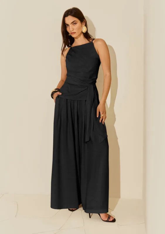 Calça Morena Rosa Wide Alta Preto - Morena Rosa - Outlet