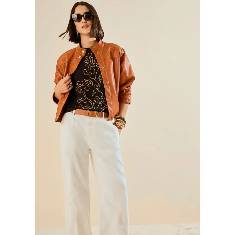 Calça Morena Rosa Wide Média Off White 38