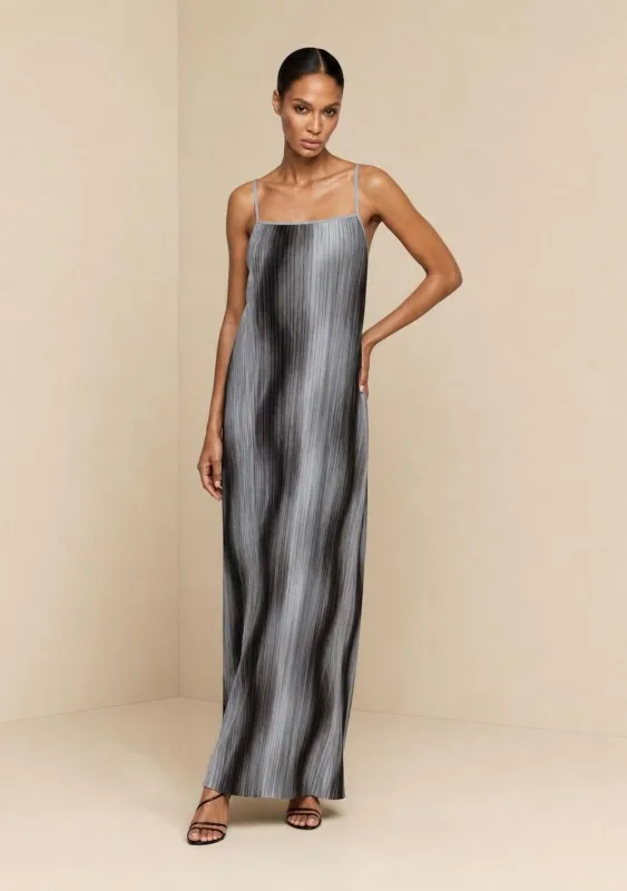 Vestido Morena Rosa Solto Decote Reto Com Alça Longo Marrom - Morena Rosa - Outlet