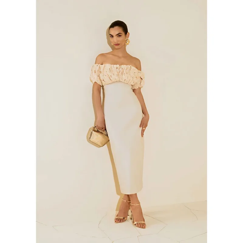 Vestido Um Ombro Só Morganita Bege M