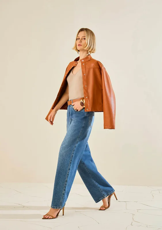 Calça Morena Rosa Reta Média Azul - Morena Rosa
