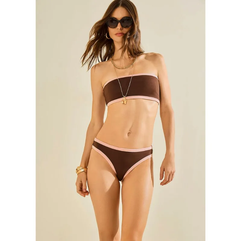 Biquini Top Fluxo Marrom M