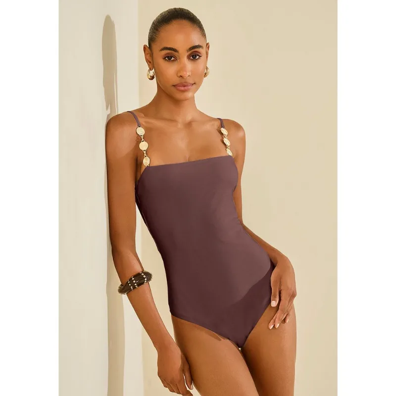 Maiô Decote Quadrado Âmago Roxo G - Morena Rosa