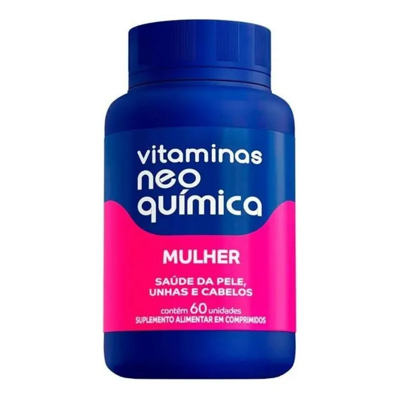 10x Vitaminas Neo Química Mulher 60 Cápsulas Cabelo Pele E
