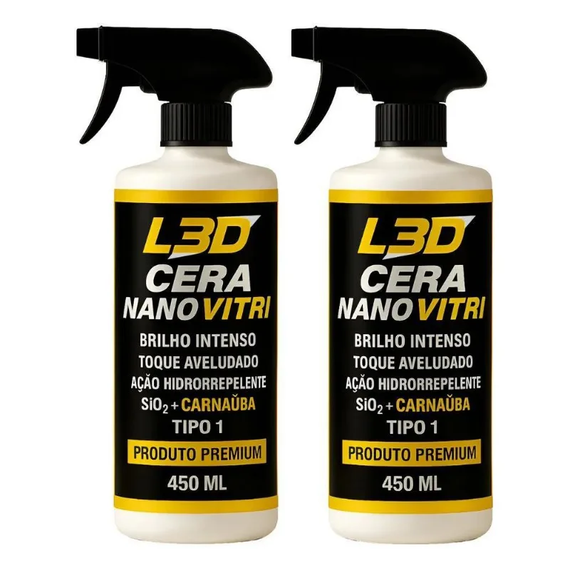 Cera Automotiva Vitrificadora L3d Carnaúba Fácil Verde-claro