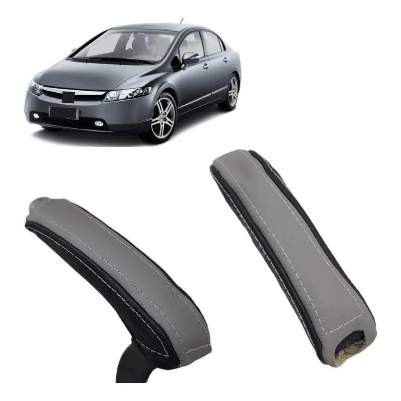 Capa Couro Freio De Mão New Civic Manual E Automático