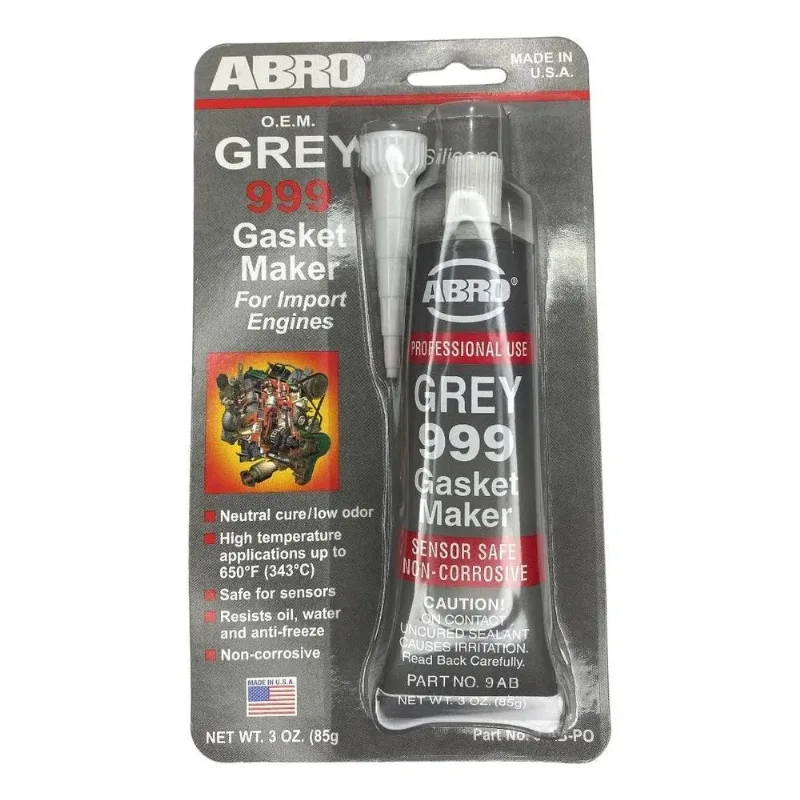 Cola Silicone Vedante Junta Motor Abro Grey 999 85gr