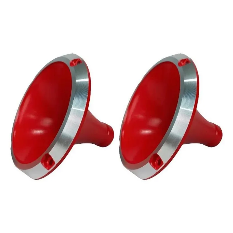 Kit 2 Corneta Cone Curto Rosca Bocal Alumínio 11- Vermelho