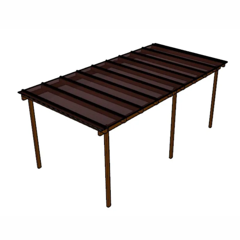 Kit Policarbonato Bronze 10mm 4,00m X 6,00m - Perfis Naturais Bronze: 35% De Transmissão De Luz - OUTRAS - Automotivo